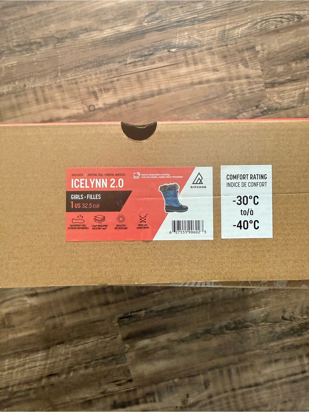 New RipZone Blue Quilted Faux Fur Winter Boots - Picture 4 of 5